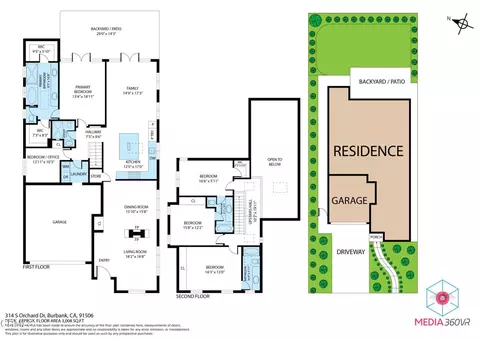 Floorplan - 314 S Orchard Dr, Burbank, CA 91506 photo 1 of 2
