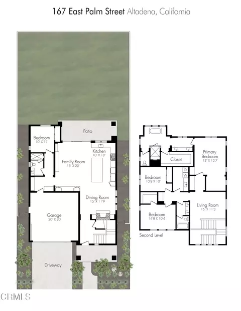 Floorplan - 167 E Palm St, Altadena, CA 91001 photo 2 of 2
