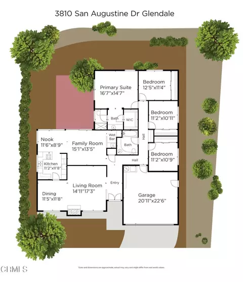 Floorplan - 3810 San Augustine Dr, Glendale, CA 91206 photo 1 of 1
