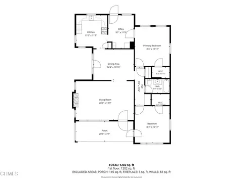 Floorplan - 1838 Wagner St, Pasadena, CA 91107 photo 1 of 2