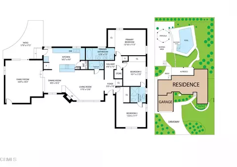 Floorplan - 2815 Thorndike Rd, Pasadena, CA 91107 photo 1 of 1