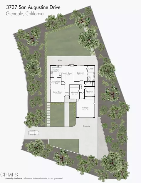 Floorplan - 3737 San Augustine Dr, Glendale, CA 91206 photo 1 of 1