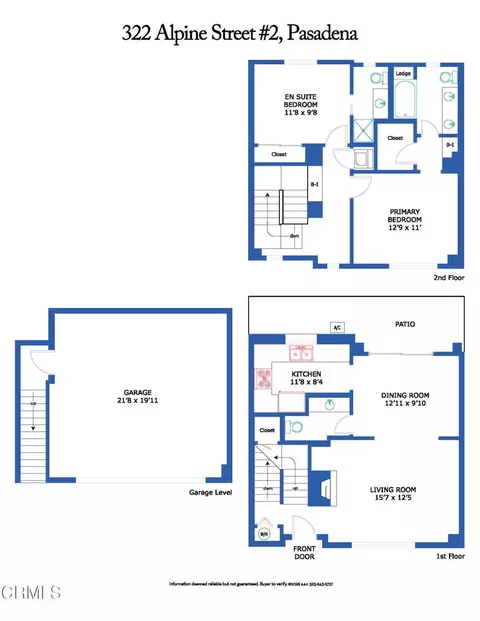 Floorplan - 322 Alpine St #2, Pasadena, CA 91106 photo 1 of 1