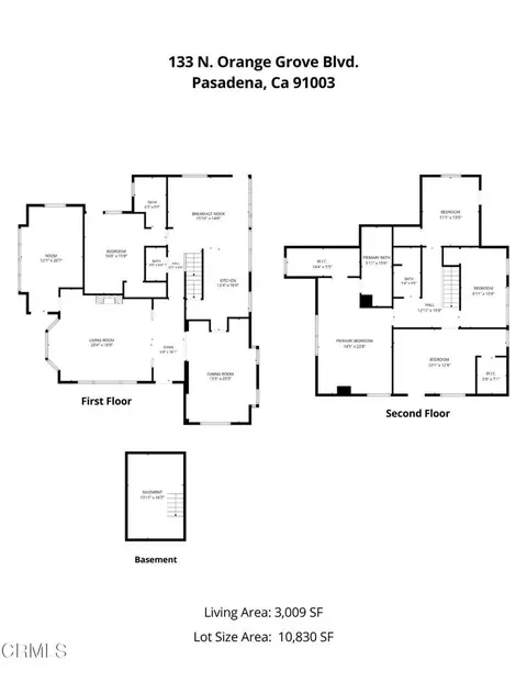 Floorplan - 133 N Orange Grove Blvd, Pasadena, CA 91103 photo 1 of 1