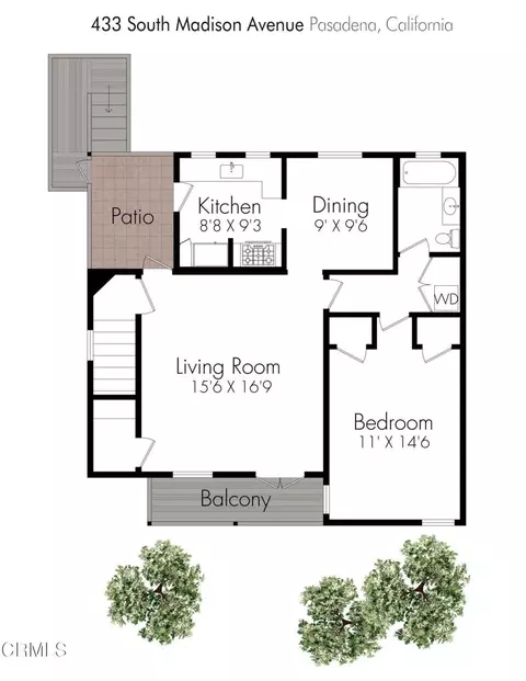 Floorplan - 433 S Madison Ave, Pasadena, CA 91101 photo 1 of 1