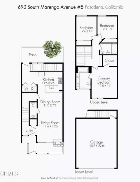 Floorplan - 690 S Marengo Ave #5, Pasadena, CA 91106 photo 1 of 1