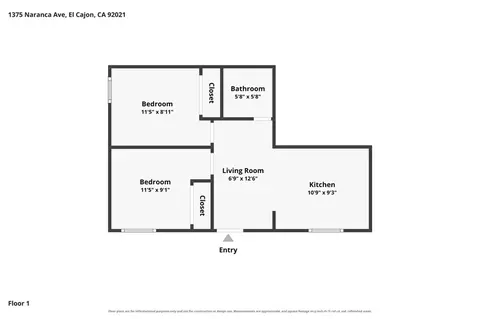 Floorplan - 1375 Naranca Ave, El Cajon, CA 92021 photo 1 of 2