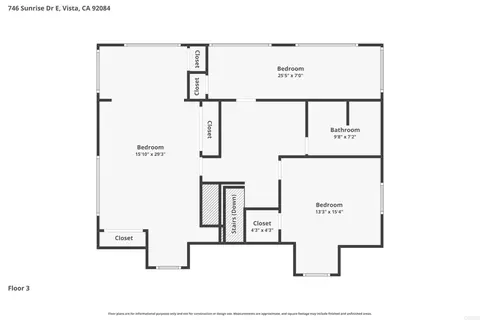 Floorplan - 746 Sunrise Dr E, Vista, CA 92084 photo 3 of 5