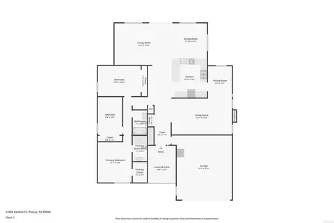 Floorplan - 14304 Kendra Ct, Poway, CA 92064 photo 1 of 1