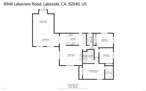 Floorplan - 8948 Lakeview Rd, Lakeside, CA 92040 photo 1 of 1
