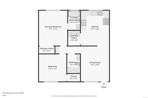 Floorplan - 465 E Bradley Ave #3, El Cajon, CA 92021 photo 1 of 1