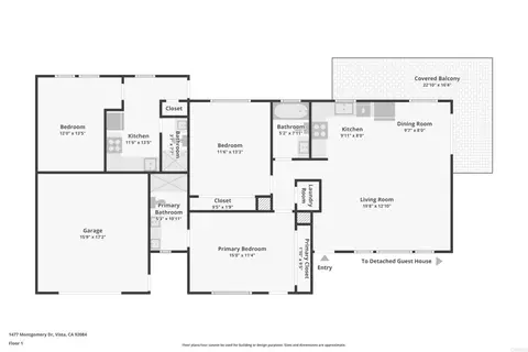 Floorplan - 1477 Montgomery Dr, Vista, CA 92084 photo 2 of 3