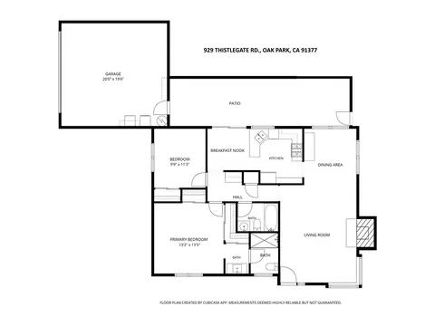 Floorplan - 929 Thistlegate, Oak Park, CA 91377 photo 1 of 1