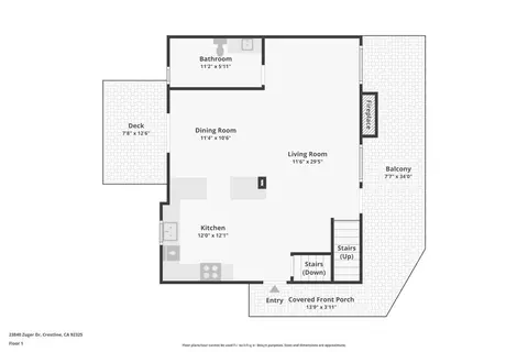 Floorplan - 23840 Zuger Dr, Crestline, CA 92325 photo 2 of 4