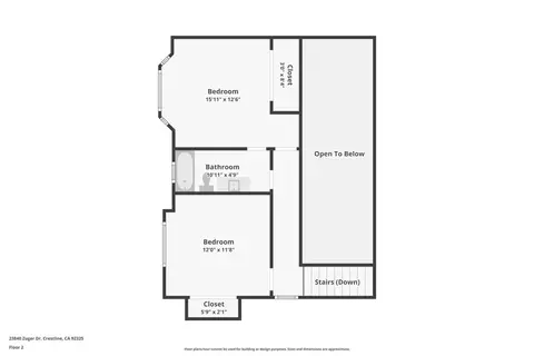 Floorplan - 23840 Zuger Dr, Crestline, CA 92325 photo 3 of 4