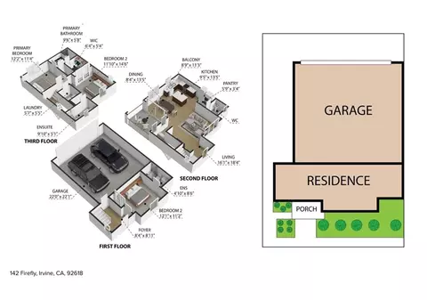 Floorplan - 142 Firefly, Irvine, CA 92618 photo 2 of 2
