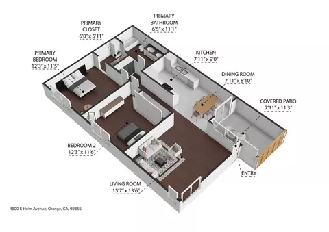 Floorplan - 1800 E Heim #29, Orange, CA 92865 photo 2 of 2