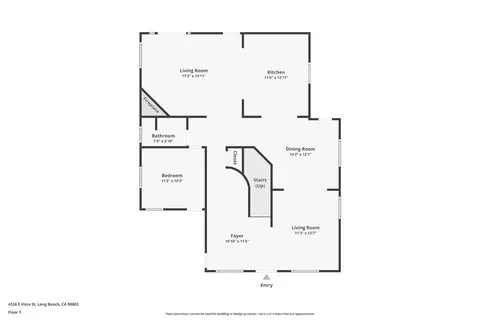 Floorplan - 4326 E Vista St, Long Beach, CA 90803 photo 1 of 3