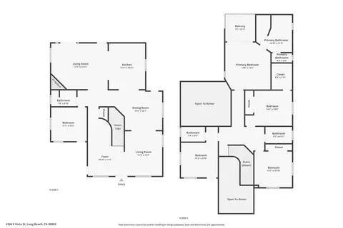 Floorplan - 4326 E Vista St, Long Beach, CA 90803 photo 3 of 3