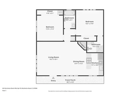 Floorplan - 644 Manhattan Bch #10, Manhattan Beach, CA 90266 photo 1 of 1
