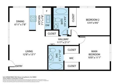 Floorplan - 1168 E 10th #218B, Long Beach, CA 90813 photo 1 of 1