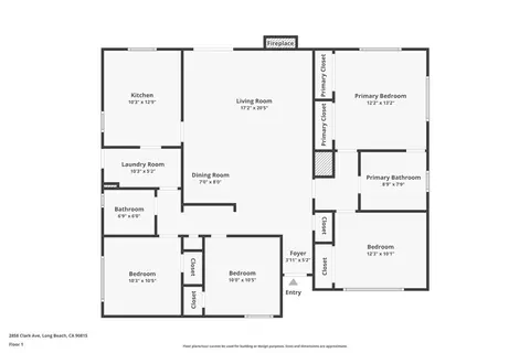 Floorplan - 2858 Clark Ave, Long Beach, CA 90815 photo 1 of 1