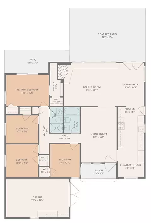 Floorplan - 618 S Pine Dr, Fullerton, CA 92833 photo 2 of 2