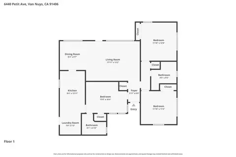 Floorplan - 6440 Petit, Van Nuys, CA 91406 photo 1 of 1