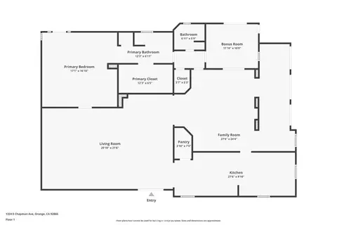 Floorplan - 1324 E Chapman, Orange, CA 92866 photo 1 of 1