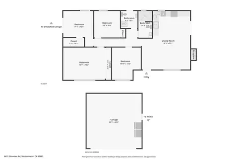 Floorplan - 6412 Shawnee, Westminster, CA 92683 photo 3 of 3
