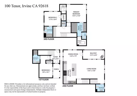 Floorplan - 100 Tenor, Irvine, CA 92618 photo 1 of 1
