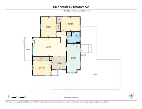 Floorplan - 8237 Arnett, Downey, CA 90241 photo 1 of 2