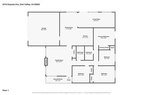 Floorplan - 2216 Sequoia, Simi Valley, CA 93063 photo 1 of 1