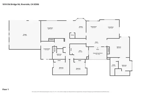 Floorplan - 1818 Old Bridge Rd, Riverside, CA 92506 photo 1 of 1