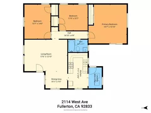 Floorplan - 2114 W West, Fullerton, CA 92833 photo 1 of 1