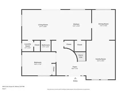 Floorplan - 20412 Lake Cyn, Walnut, CA 91789 photo 1 of 3