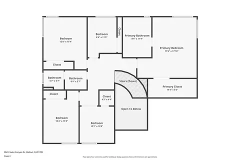 Floorplan - 20412 Lake Cyn, Walnut, CA 91789 photo 2 of 3