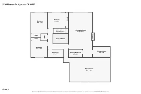 Floorplan - 5794 Maxson, Cypress, CA 90630 photo 2 of 2