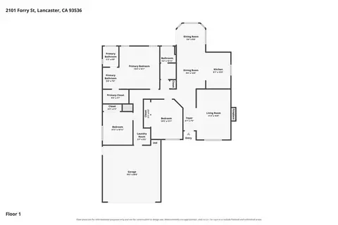 Floorplan - 2101 Forry, Lancaster, CA 93536 photo 1 of 1