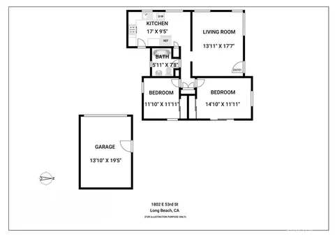 Floorplan - 1802 E 53rd, Long Beach, CA 90805 photo 1 of 1