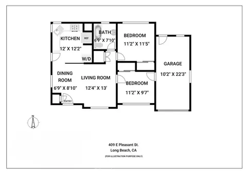 Floorplan - 409 E Pleasant, Long Beach, CA 90805 photo 1 of 1