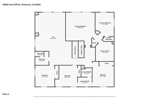Floorplan - 45000 Vine Clf, Temecula, CA 92592 photo 2 of 2