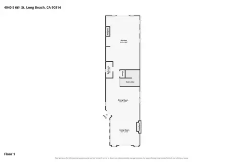 Floorplan - 4040 E 6th, Long Beach, CA 90814 photo 2 of 4