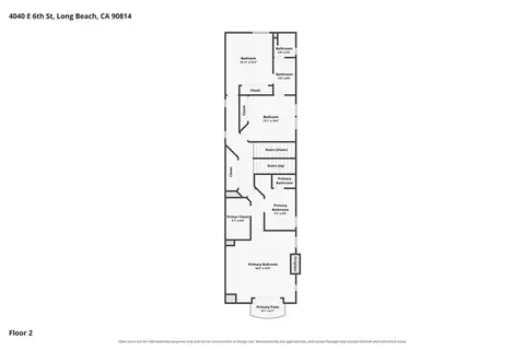 Floorplan - 4040 E 6th, Long Beach, CA 90814 photo 3 of 4