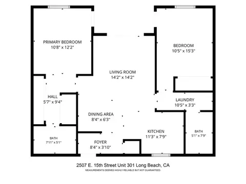Floorplan - 2507 E 15th, Long Beach, CA 90804 photo 1 of 1