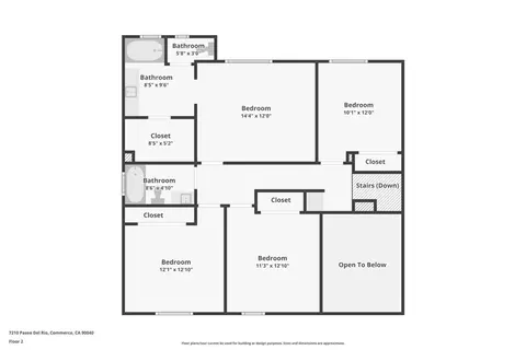 Floorplan - 7210 Paseo Del Rio, Commerce, CA 90040 photo 2 of 3