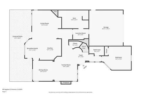 Floorplan - 982 Spyglass, Placentia, CA 92870 photo 2 of 3