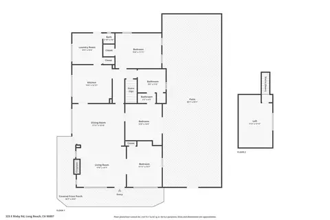 Floorplan - 323 E Bixby, Long Beach, CA 90807 photo 1 of 3