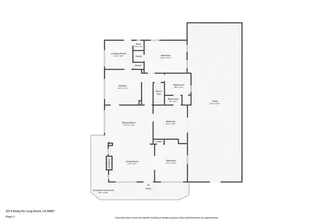Floorplan - 323 E Bixby, Long Beach, CA 90807 photo 3 of 3