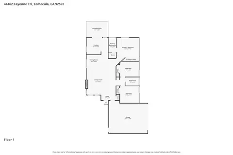 Floorplan - 44462 Cayenne Trl, Temecula, CA 92592 photo 1 of 1
